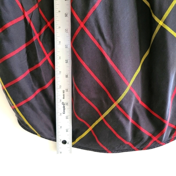 Rag & Bone Silk Shirt with Red and Yellow Accents - Picture 3 of 7